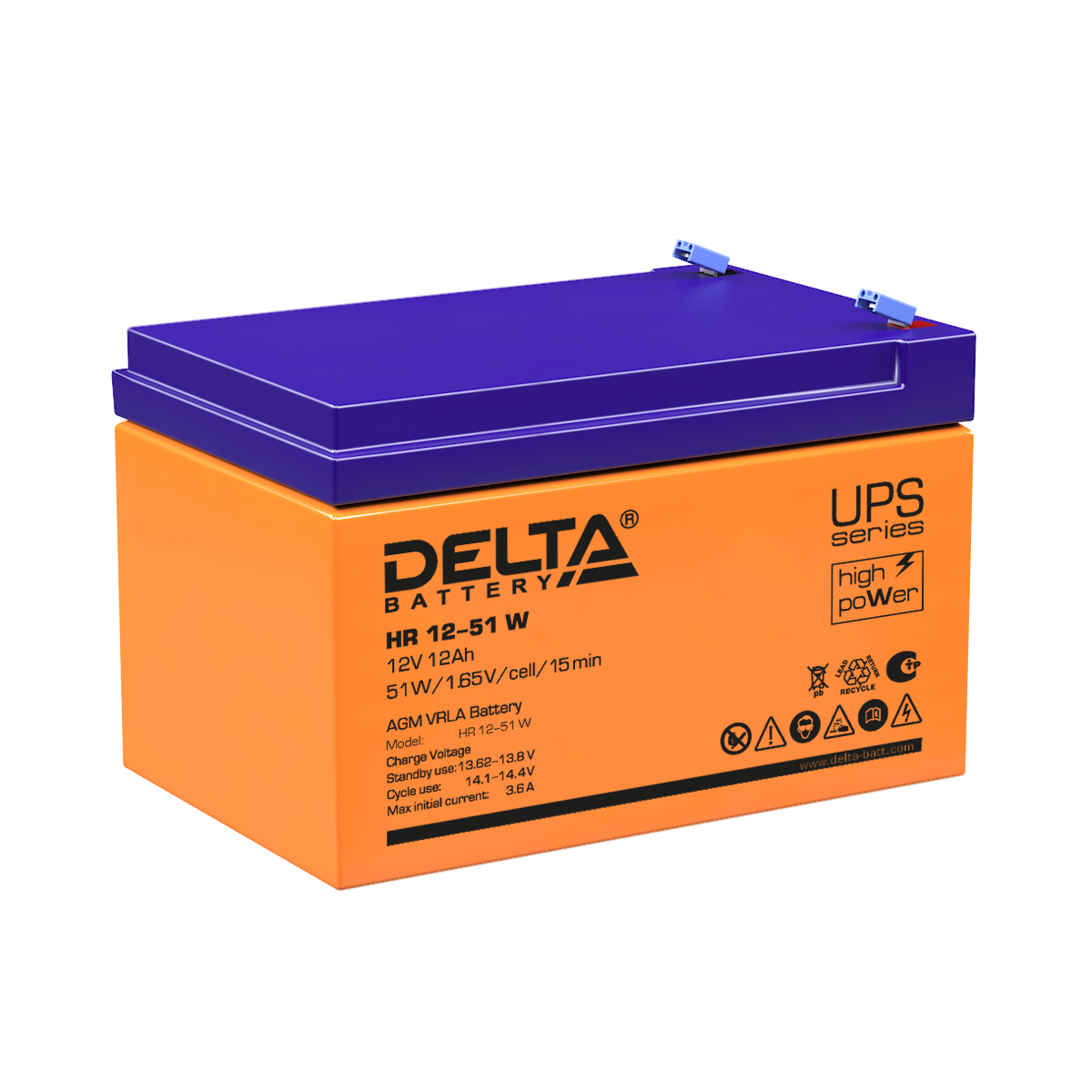 HR 12-51 W Delta Аккумуляторная батарея купить по цене 4753 руб..  Самые дешёвые цены на Стационарные